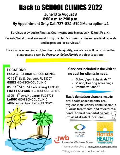 Back to School Clinic Flyer